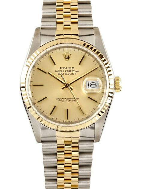 rolex datejust two tone fluted champagne index dial mens watch|rolex datejust champagne dial 41mm.